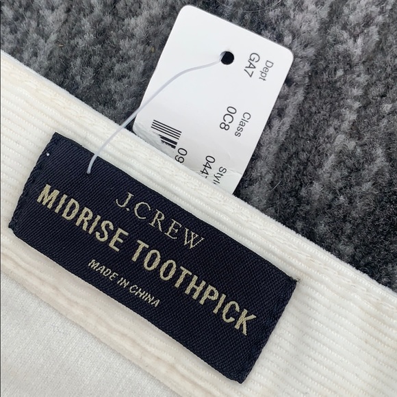 J.Crew Ecru/ white Cord Corduroy Jeans 26 Tall - Picture 4 of 6